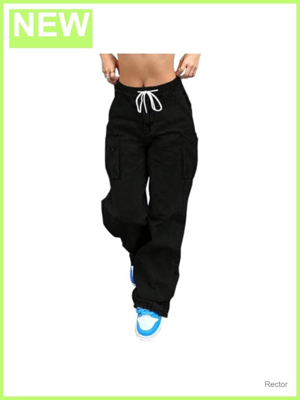 Wide Leg Cargo Jeans Baggy Stretchy High Waisted Denim Pants Y2K Trendy